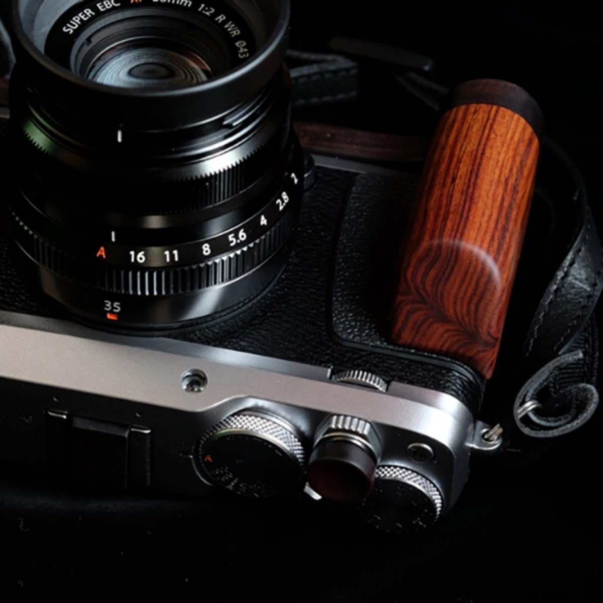 Amazon | FUJIFILM XE3 X-E3 専用 カメラウッドグリップ 高級檀木材
