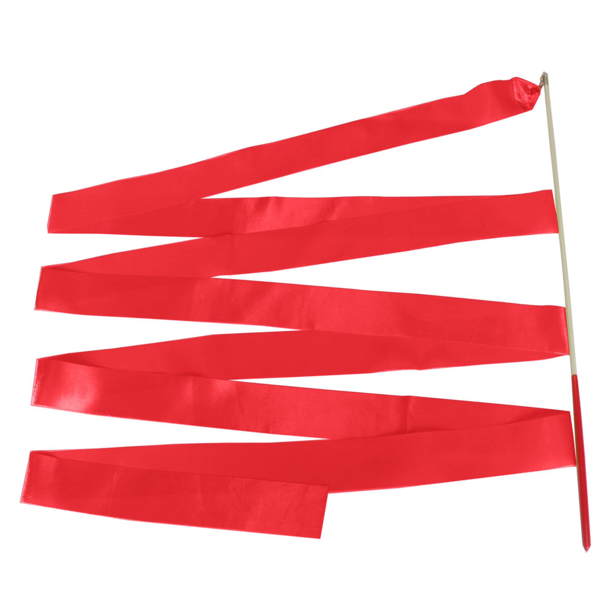 Event Decor Shop 4M Dance Ribbon Streamer, 4M Gymnastic Ribbon Stick for Praise Dance, Talent Shows, Musical Performances & Twirling Practice, Red - 5pcs