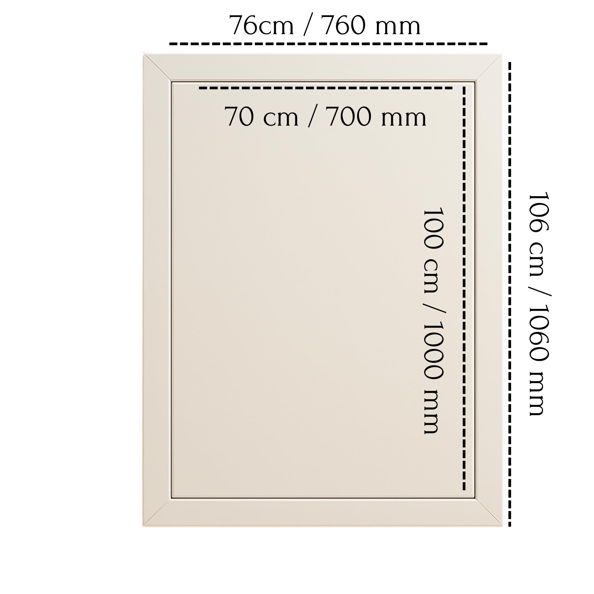 TMALASER Drzwi rewizyjne metalowe 70 x 100 cm stal ocynkowana – klapa rewizyjna biała 700 x 1000 mm push to open/Klick-Klack - drzwi inspekcyjne do ścian karton-gips