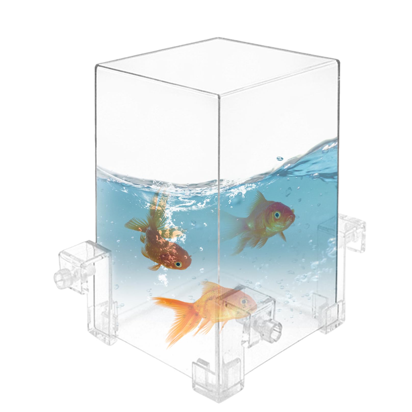 4PCS/Set Negative Pressure Fish Tanks Acrylic Fish Tanks Clear Fish Aquarium Water Auto-Refill Aquarium Tank Vacuum Suspended Fish Tank for Aquarium Decoration