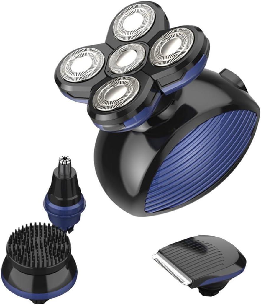 Luxshiny USB Rechargeable Electric Beard Trimmer Hair Cutter Lightweight Portable for Men Multipurpose Hair Removal Machine Blue