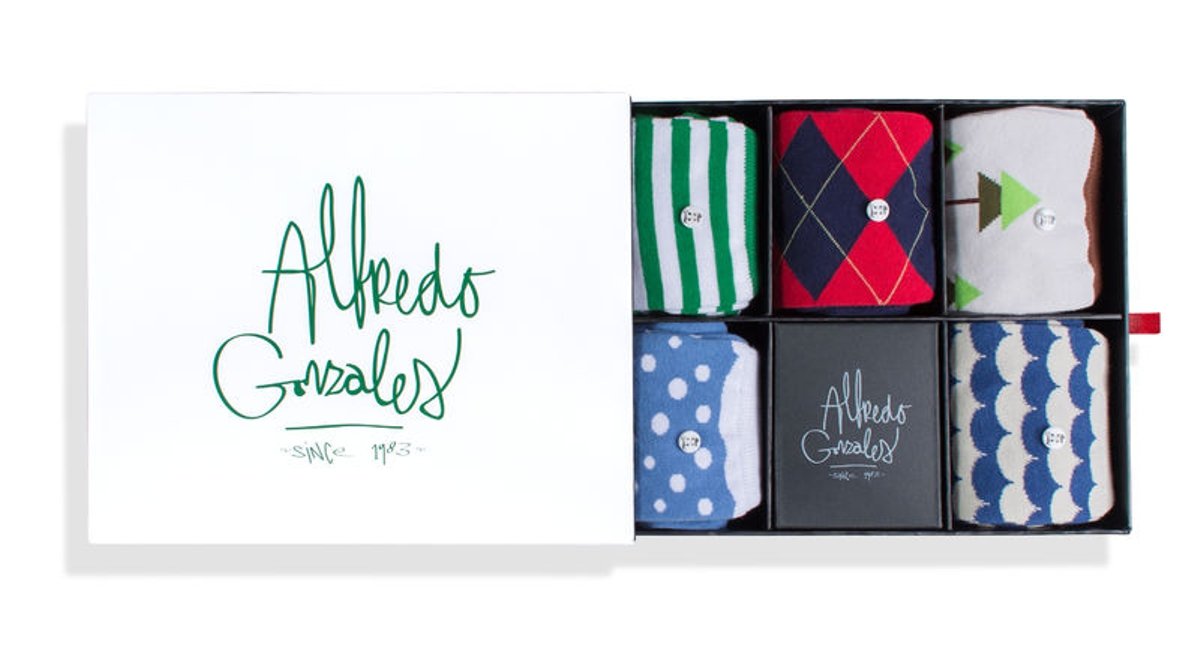 Alfredo Gonzales Unisex Socks Gift Box Pack of 5 Size UK 6-9 EUR 40-44
