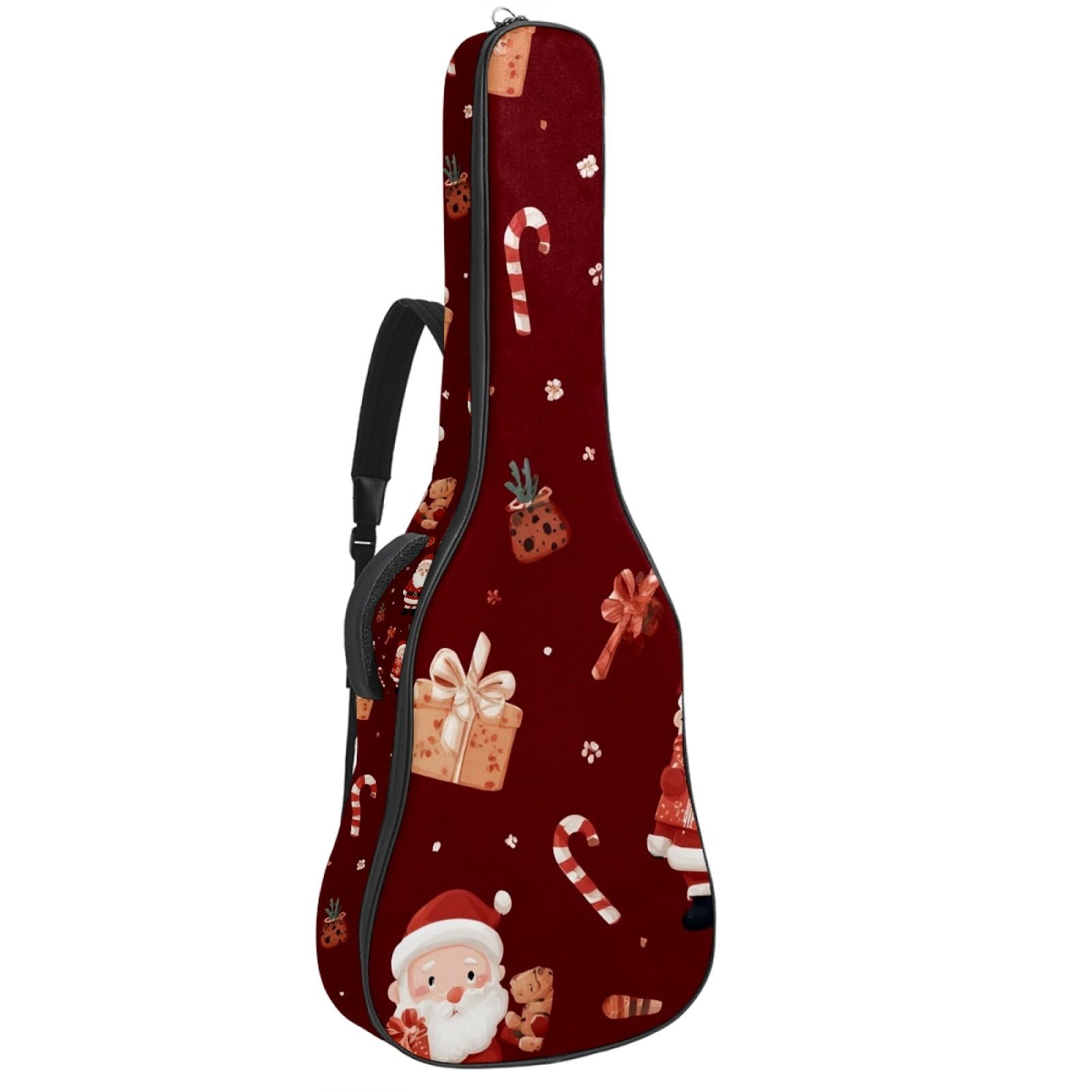 109,9 cm (43 Zoll) Tasche für Akustikgitarre, weicher Koffer mit Rucksackgurt und 2 Taschen, keine Polsterung, Rucksack, wasserdicht, Oxford-Stoff, Bassgitarre, Gigbag für klassische