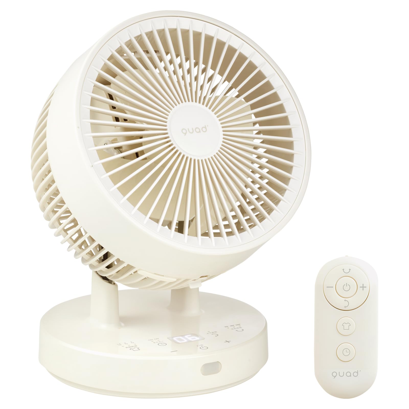 QUADS 360° DC サーキュレーター 簡単分解 丸洗い 上下左右自動首振 Amazon | 【衣類乾燥 30畳】 QUADS 360° DC サーキュレーター