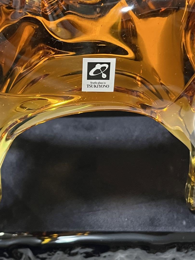 月夜野工房ガラス馬置き物 月夜野工房 上越クリスタル ガラス 硝子 アンバー 馬 午年