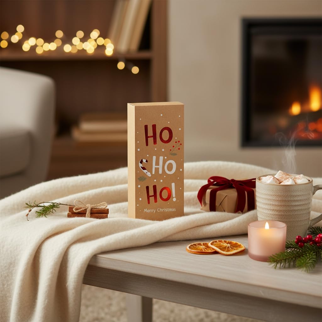 Emartbuy Geschenkkarten- & Geldhalterboxen - 12 Stück | Starre Kraftboxen mit 4 festlichen Drucken | Perfekt für Bargeld, Notizen, Gutscheine & Weihnachtsgeschenke - 7,6 x 17 x 3 cm