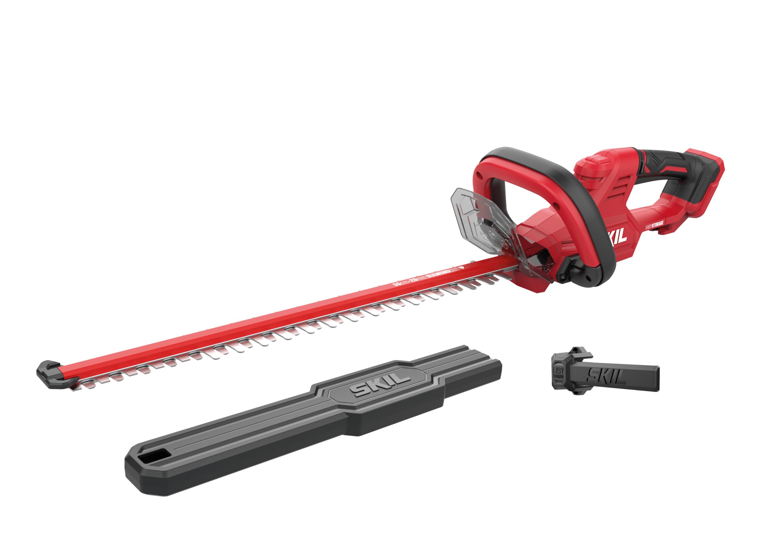 Skil Akku-Heckenschere 0430CA 55 cm „20V Max“ (18V) – Heckenschere mit ergonomischem Design und Sägefunktion – Ideal für Hecken, Sträucher und dickere Äste GH1E0430CA