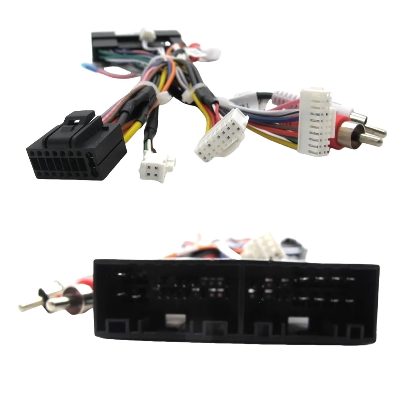 Adattatore per cavo di alimentazione per lettore DVD a 16 pin per auto con 2 scatole Canbus, Compatibile per Hyundai IX35 Sonata 8 Santafe, Compatibile per cablaggio Kia K3.