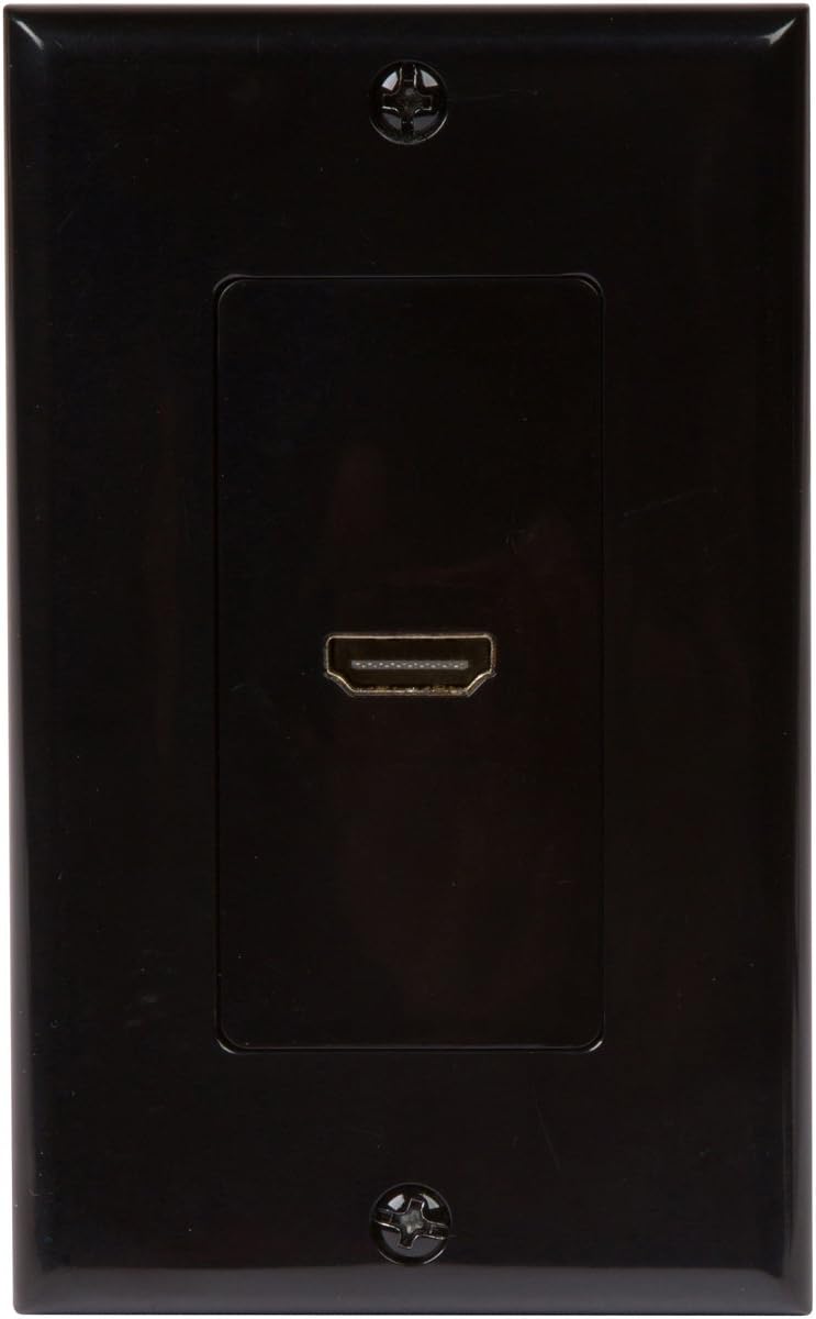 Up To 40% OFF Buyer's Point HDMI Wall Plate [UL Listed] with 6-Inch Pigtail (25, Black)