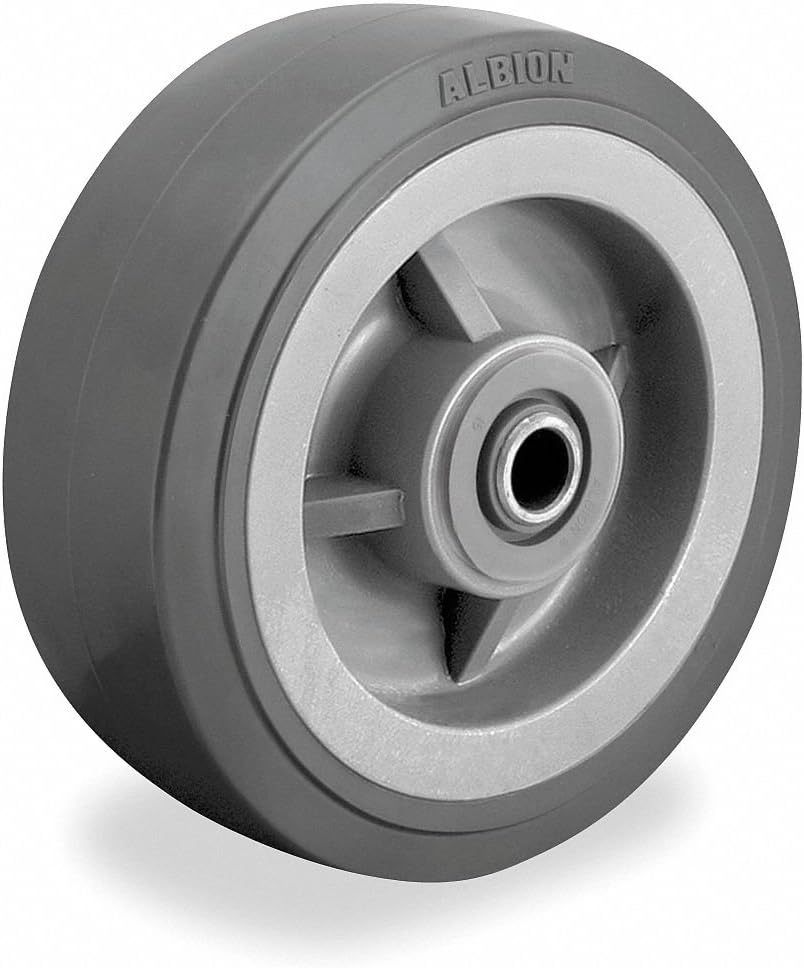 6" Caster Wheel, 900 lb. Load Rating, Wheel Width 2", Polyurethane, Fits Axle Dia. 1/2"