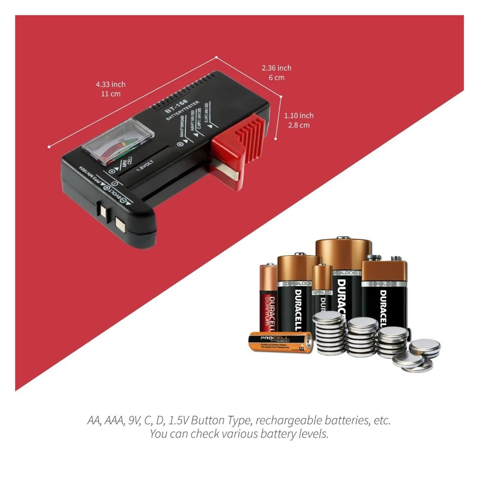 Amazon.co.jp: BT-168 AA/AAA/C/D/9V/1.5V バッテリー ユニバーサル 
