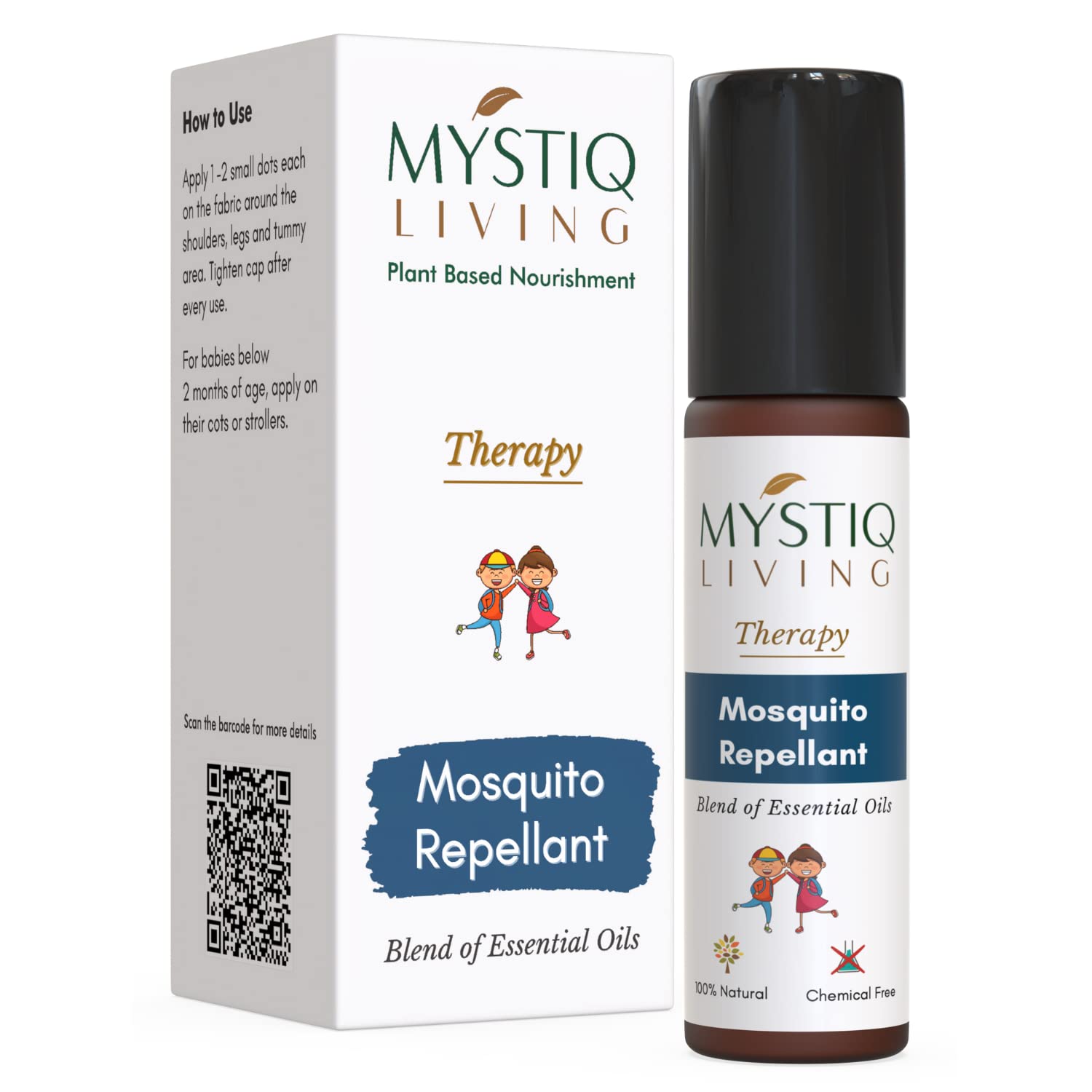 Mystiq Living Mosquito Repellant Roll On (Fabric Roll On) for Baby, Kids, Adult | Blend Of 100% Natural and Pure Essential Oils (B07TZB95TF) Amazon Price History, Amazon Price Tracker