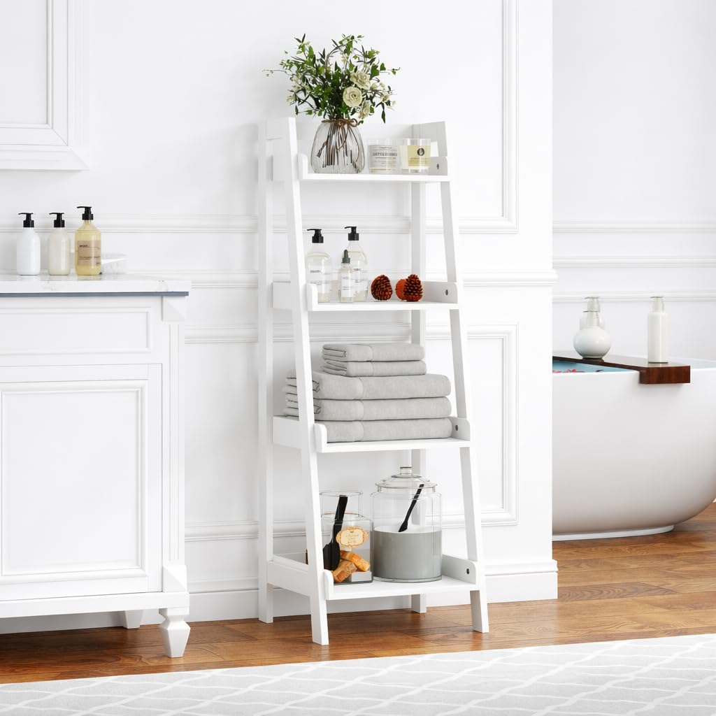 Amazon.com: UTEX 4-Tier Ladder Shelf, Freestanding Bathroom Shelf