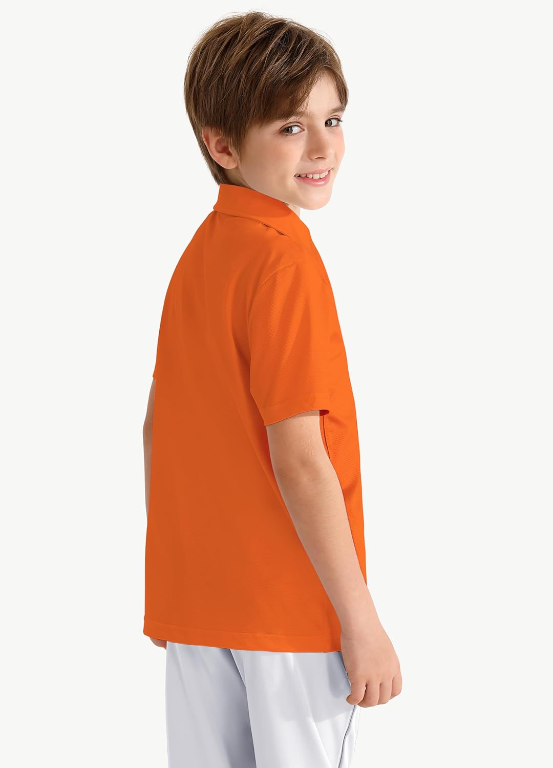 Boys' Performance Polo Shirt - Golf Grid Short Sleeve Collar Shirts Youth Stretch Quick Dry Lightweight Athletic UPF50+ - Image 2