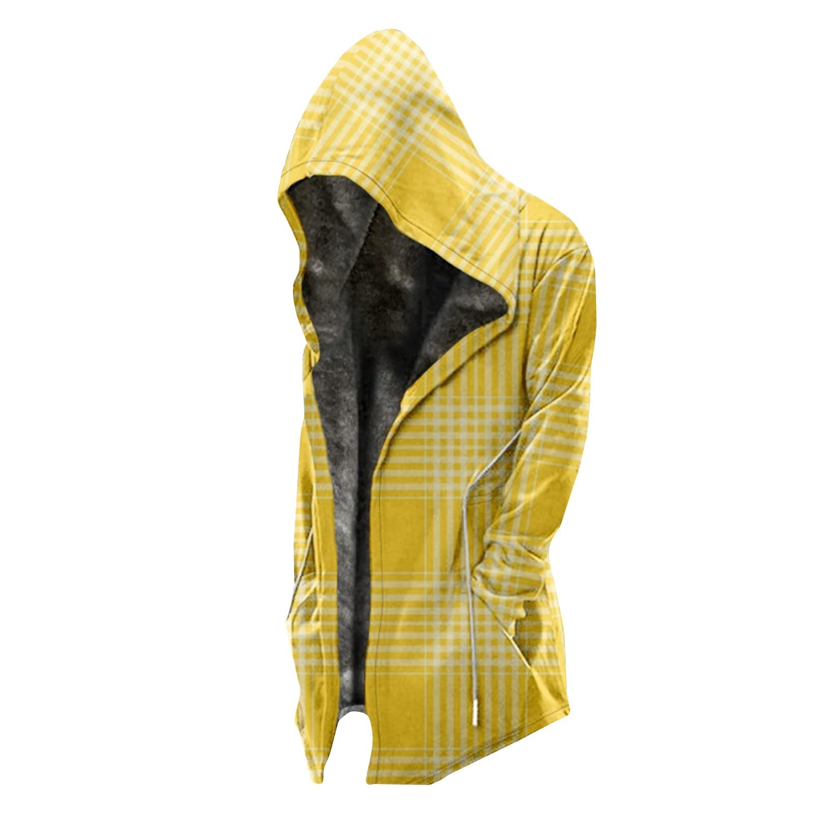 Men's Hooded Coat Fleece Shirt Jacket Long Sleeve Thicken Winter Jackets Big and Tall Casual Windbreaker Outerwear