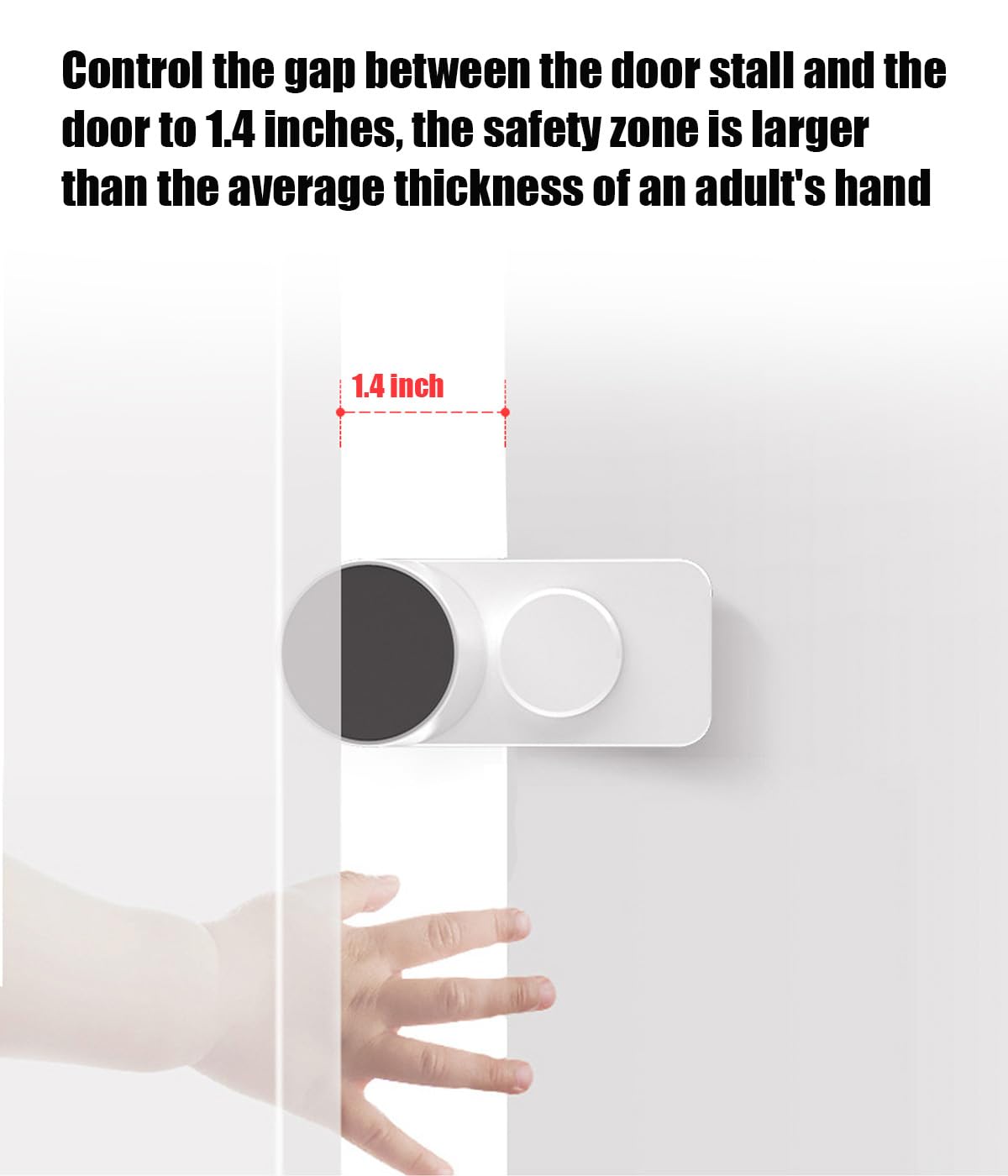 Kytasryl Türklemmschutz, Babysicherung, Türstopper mit 180° drehbarer, selbstklebender Basis, Kinder-Türstopper, hält Finger sicher (6 Stück)