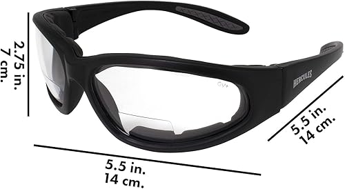 Miniatura 8 de Global Vision Hercules - Gafas de seguridad bifocales antivaho con espuma EVA, lente transparente