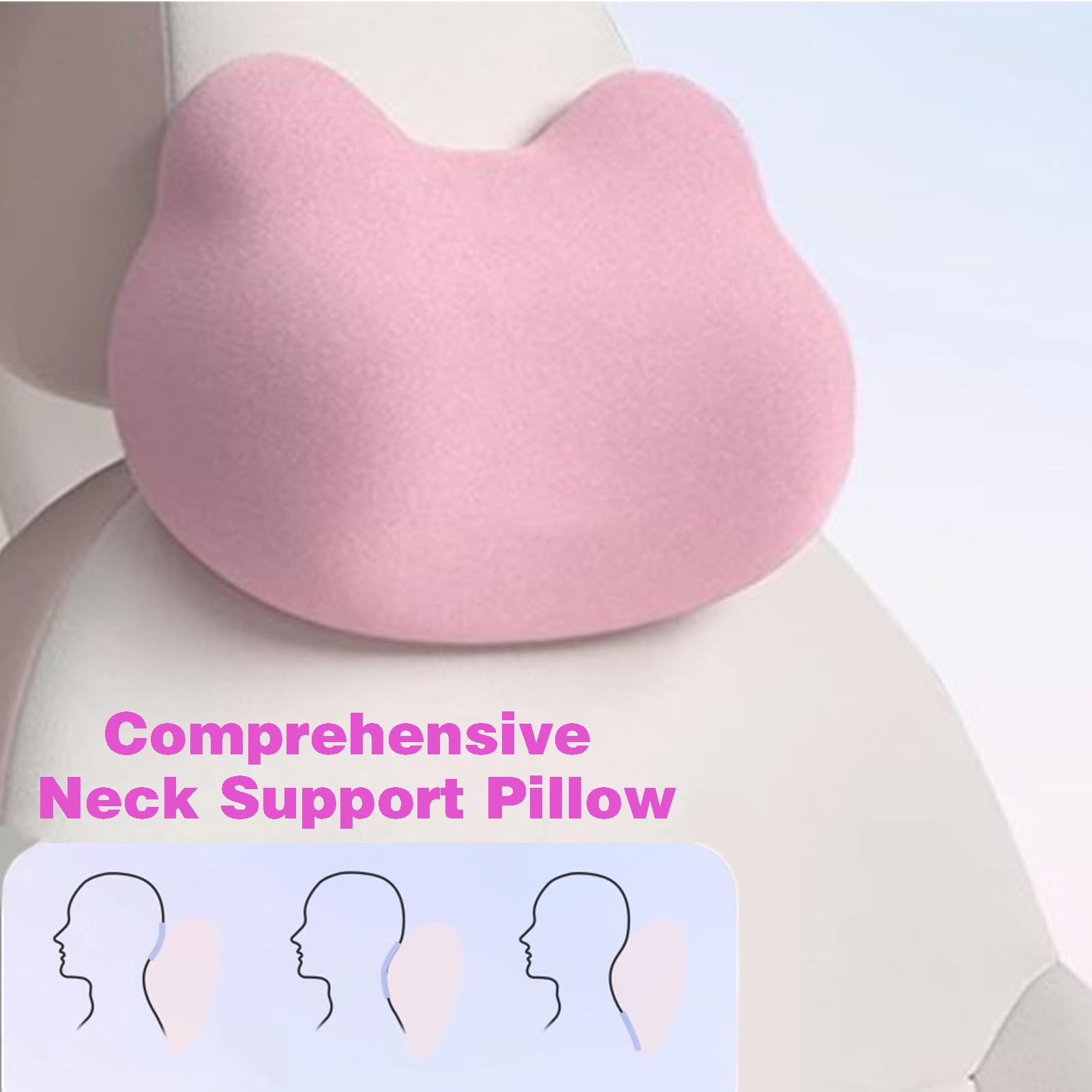 Almohada Lumbar de la Ayuda for la Almohada Lumbar de la Espuma de la Memoria de la Almohada del Cuello del Coche for el Alivio del Dolor de Espalda Baja(Red)
