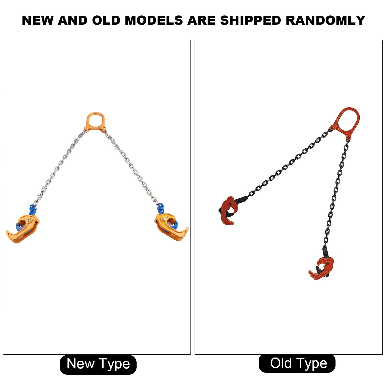 Natudeco 0.5Ton Chain Drum Lifter 2 Hooks Alloy Steel Industrial Drum Lifting Chains Tool for Crane Forklift