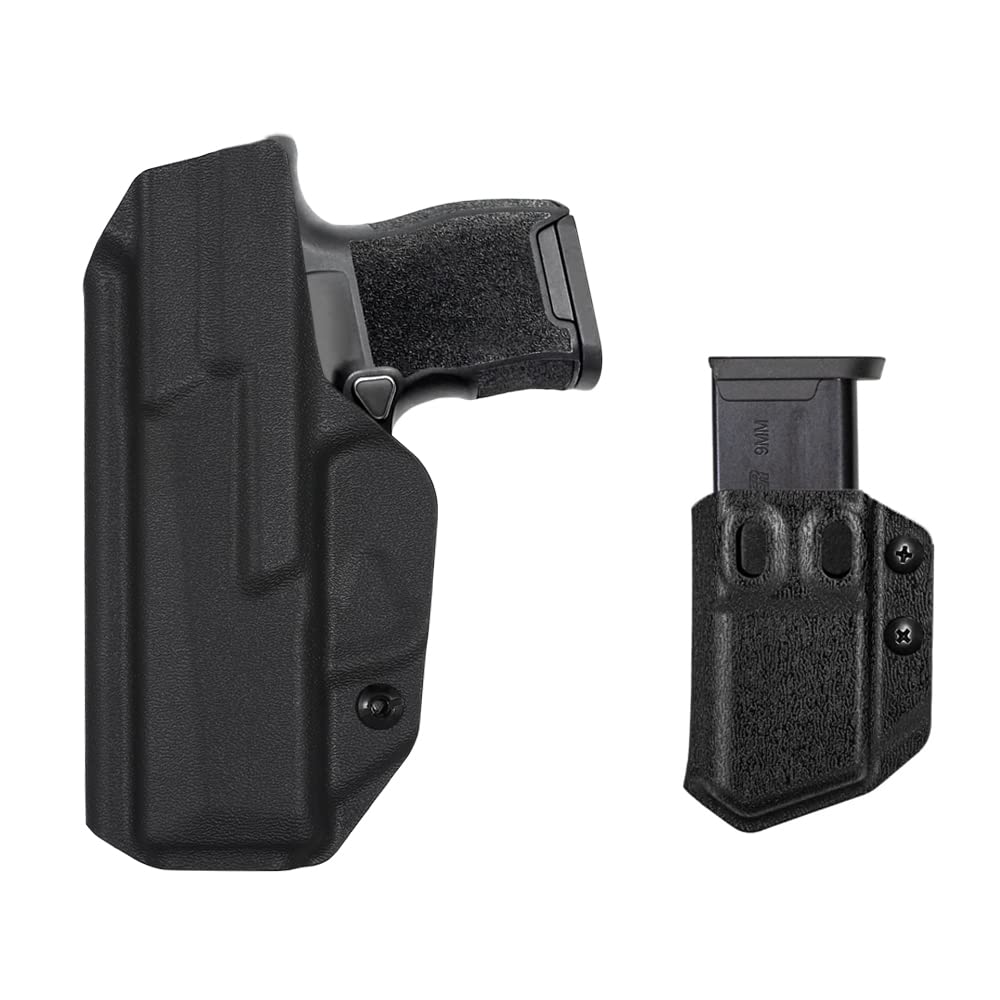 Hoollw Sig P365 IWB Holster Right Hand Fits Sig Sauer P365 / P365 SAS / P365X Pistol Holster & Universal 9mm/.357 Sig/.40 Double Stack Mag Carrier IWB/OWB Magazine Holsters