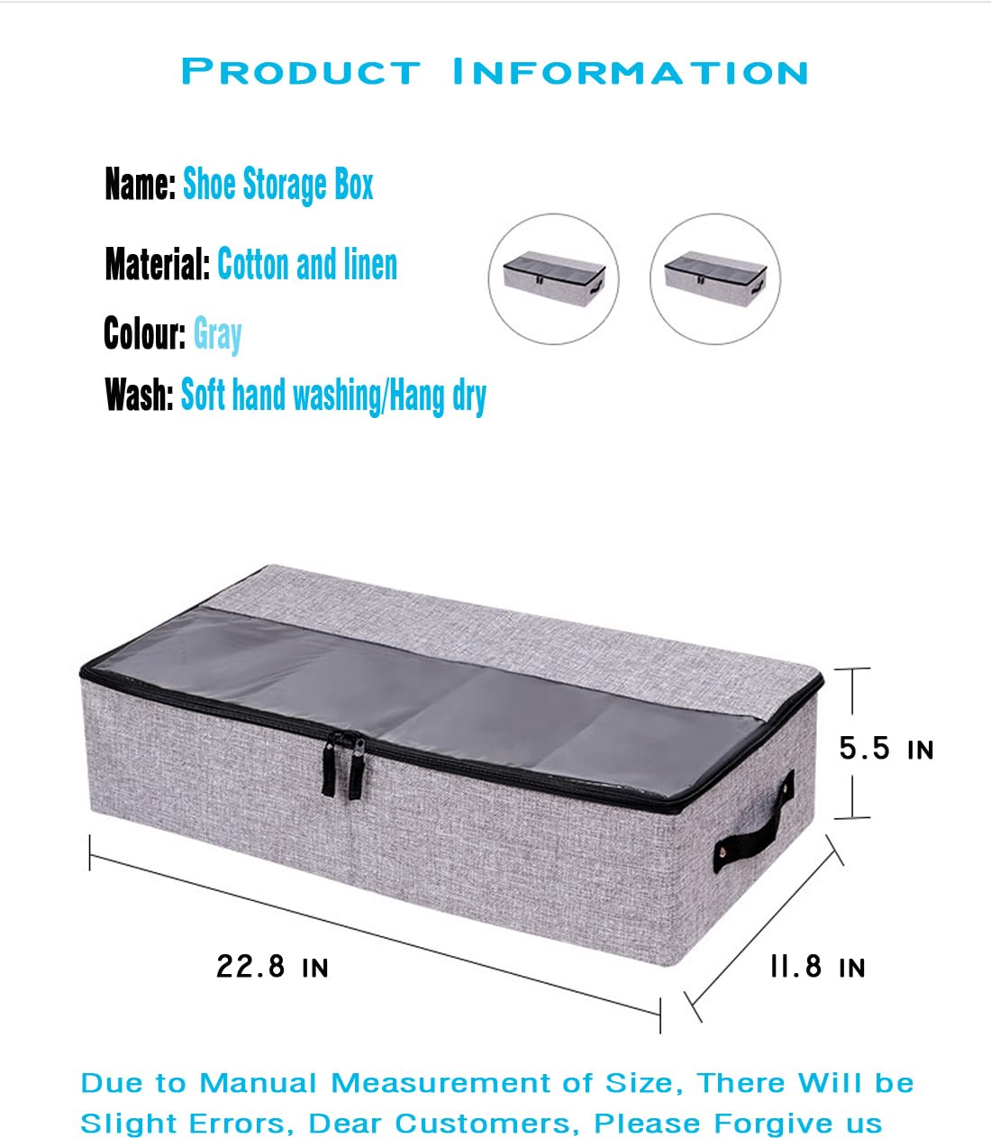Organizador de ropa plegable debajo de la cama con tapa, contenedor de almacenamiento de tela debajo de la cama con divisores ajustables, cubos de almacenamiento largos debajo de la cama con 5