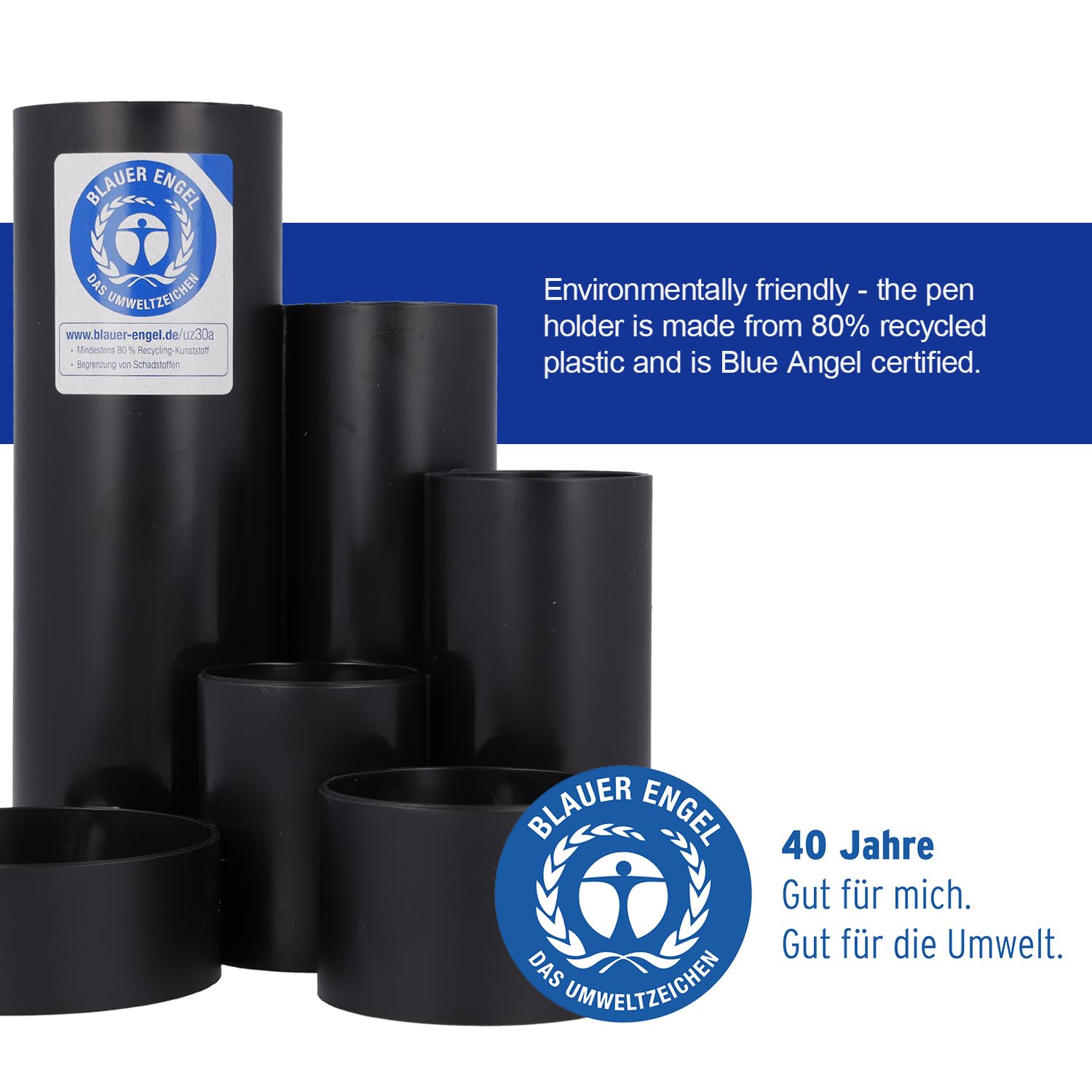 Westcott pen holder black recycled - Image 2