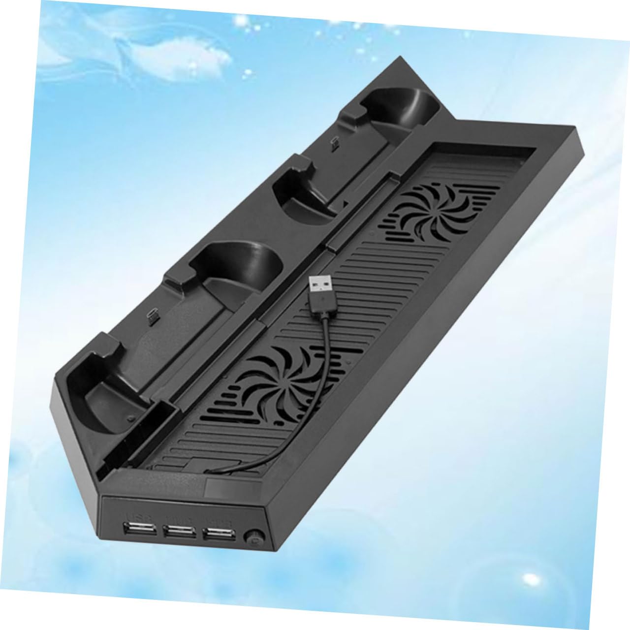 Soporte Vertical Multifuncional Para Ventiladores De Enfriamiento Base Duradera y Estación De Carga Usb Compatible
