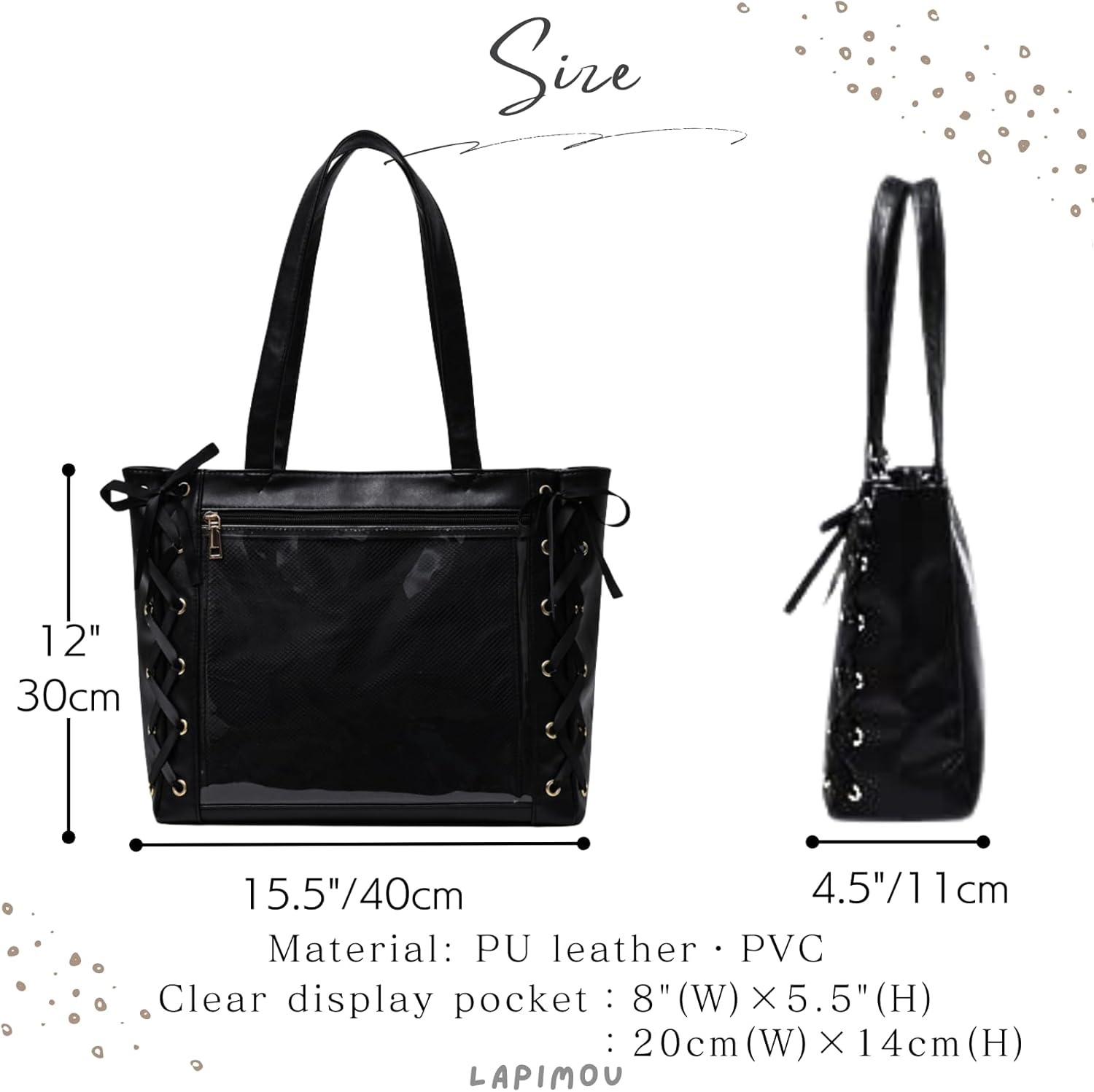 Ita Bag Kawaii Cute Tote Bag Handbags Pin Display Bags with Insert Cutecore Kawaiicore Purse Anime - Image 8