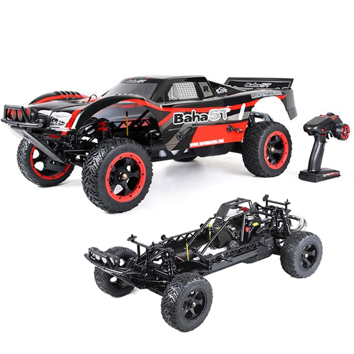 1/5 Gasoline Remote Control Car, Rear-Drive Off-Road RC Truck, 32Cc Nitro RC Short Truck, 38in Large Size, Gifts and Collectibles for Adults
