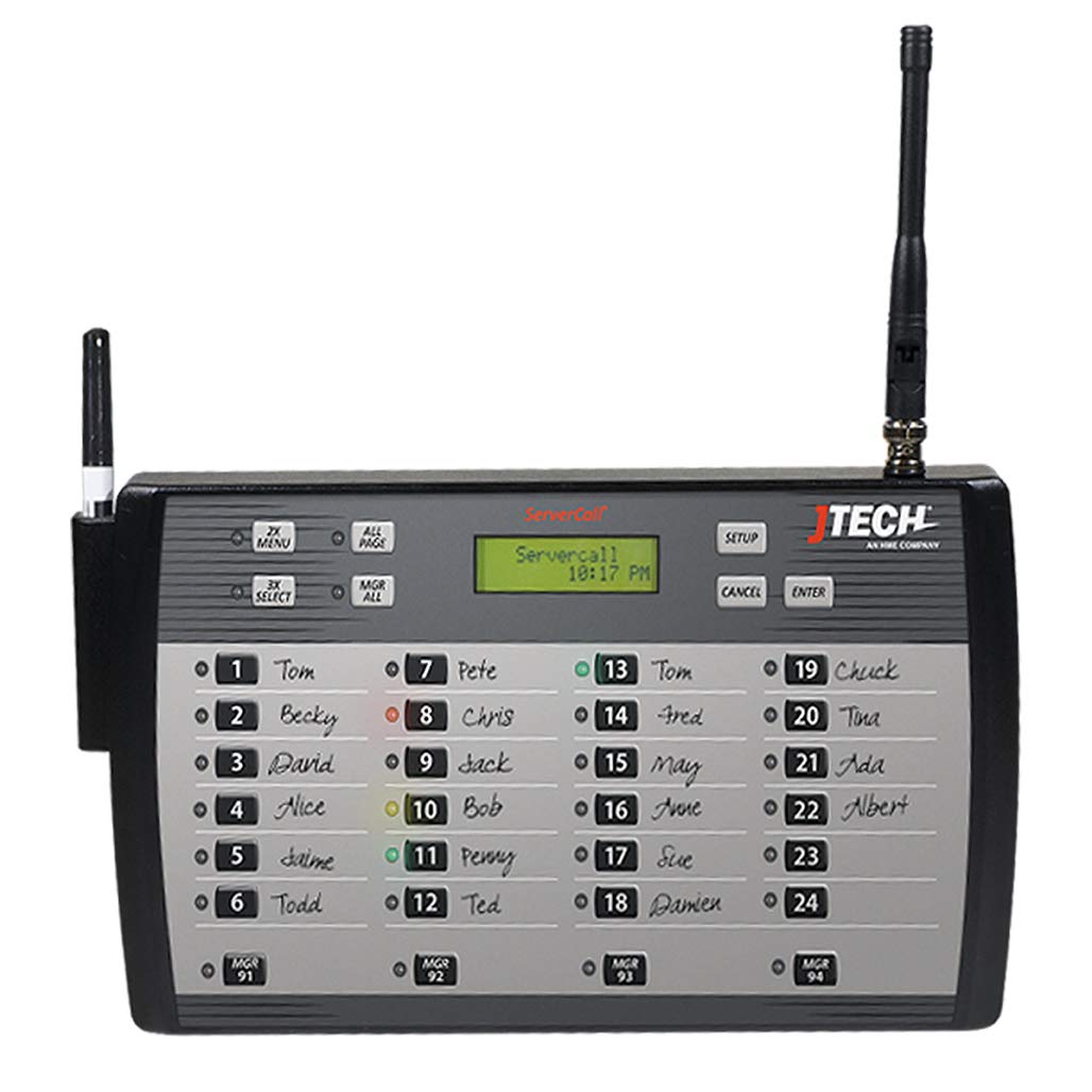 JTECH ServerCall Transmitter Paging System - 24 Rugged Pagers