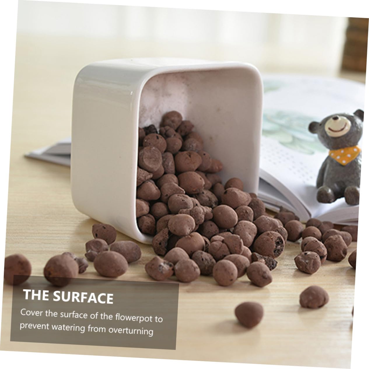 POPETPOP Ceramsite Drenante e Traspirante per Giardinaggio, Ciottoli di Argilla 0,5-1 Cm per Vasi e Piante, Confezione da 1 kg, per Coltivazione Senza Terriccio e Decorazione Giardino