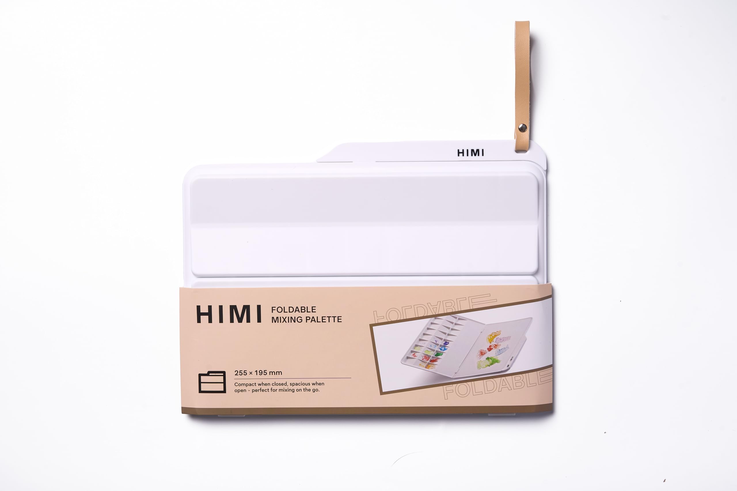 HIMI Paleta de pintura plegable – Paleta plegable apta para gouache y pinturas acrílicas para principiantes y artistas (255 x 195 mm)