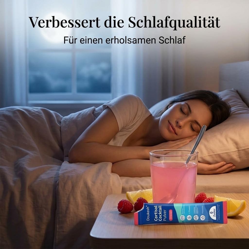 Cortisol Cocktail Pulver 60 Stück Cortisol Senken Abnehmen Entspannt Bleiben für Damen Herren
