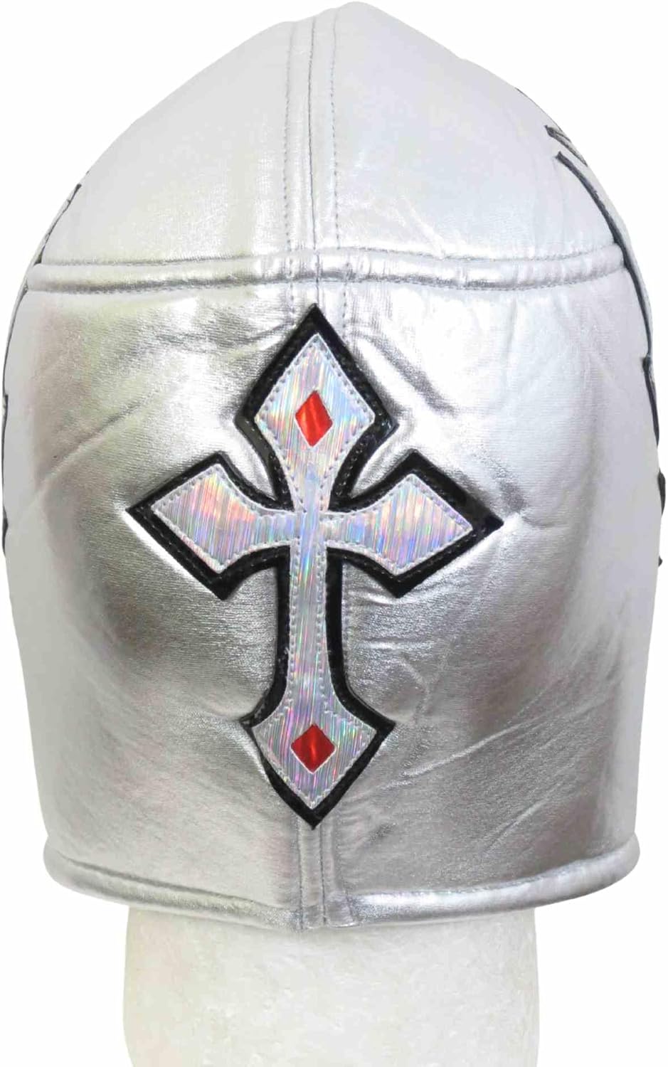 Leos Imports Luchador Mask Adult Wrestling Mask - Silver MX Warrior | Authentic Mexican Lucha Libre Mascara Costume Gear - Image 4