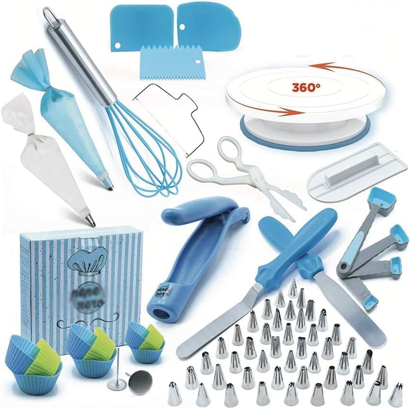 136 Piece Cake Baking Tool Set Turntable Factory Directly Supplied Silicone Cup With Decorative Mouth