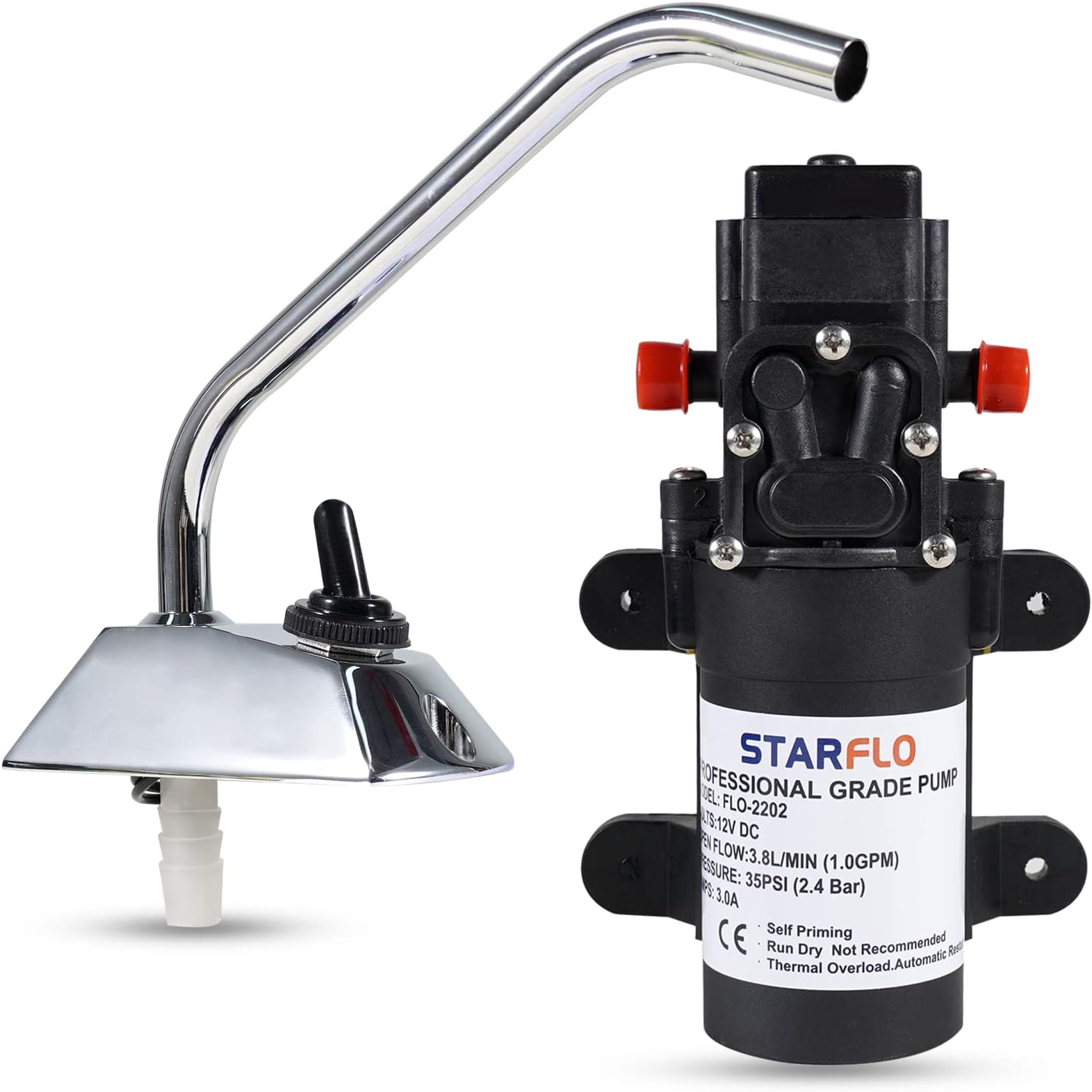 12V 4.3Lpm Self-Priming Water Pump High Pressure Caravan Camper Boat - View #9