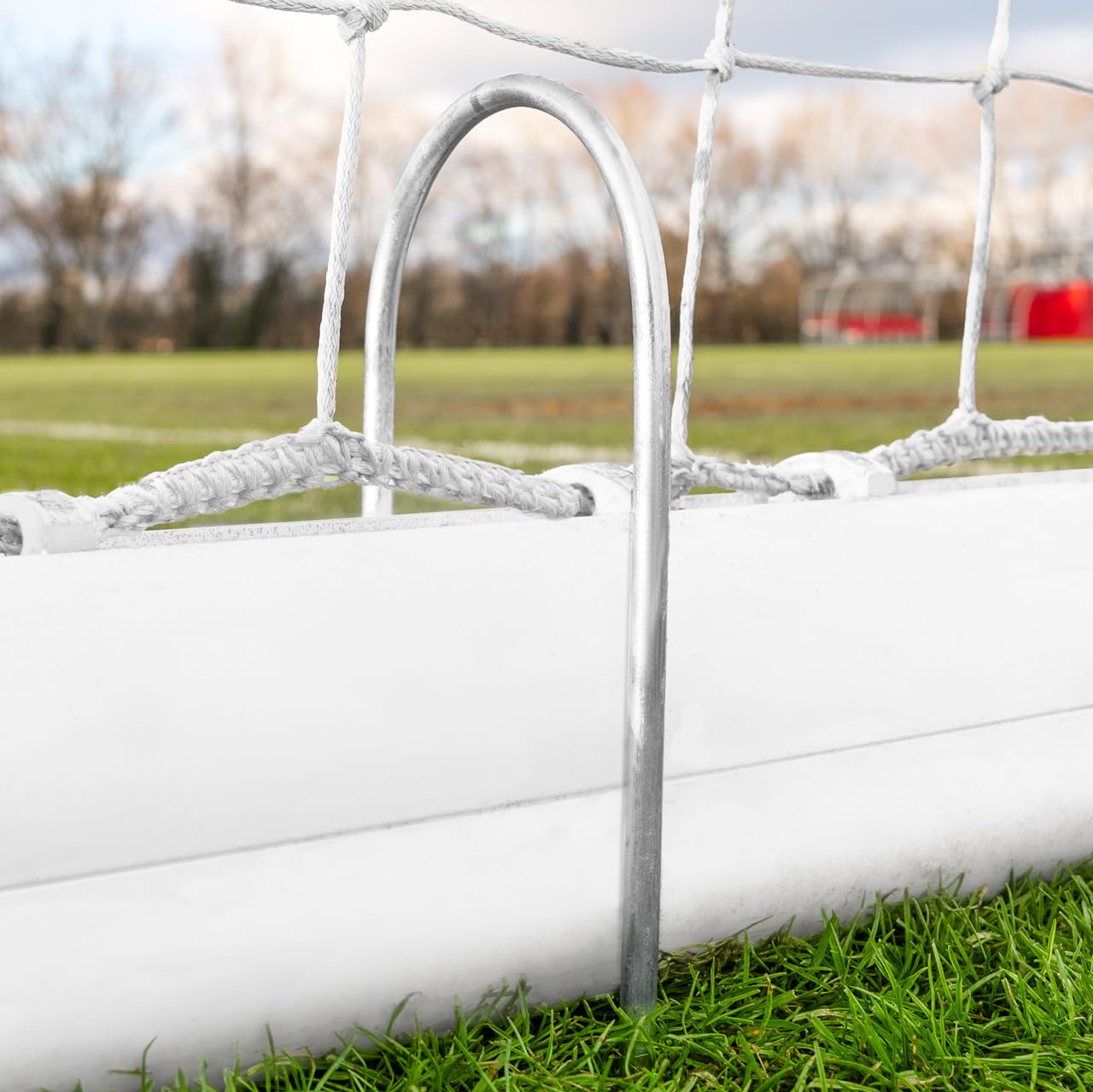 FORZA Sistema di Fissaggio per Porte di Calcio Steel [2 Dimensioni] - Picchetti a U di qualità per Porte di Calcio in PVC