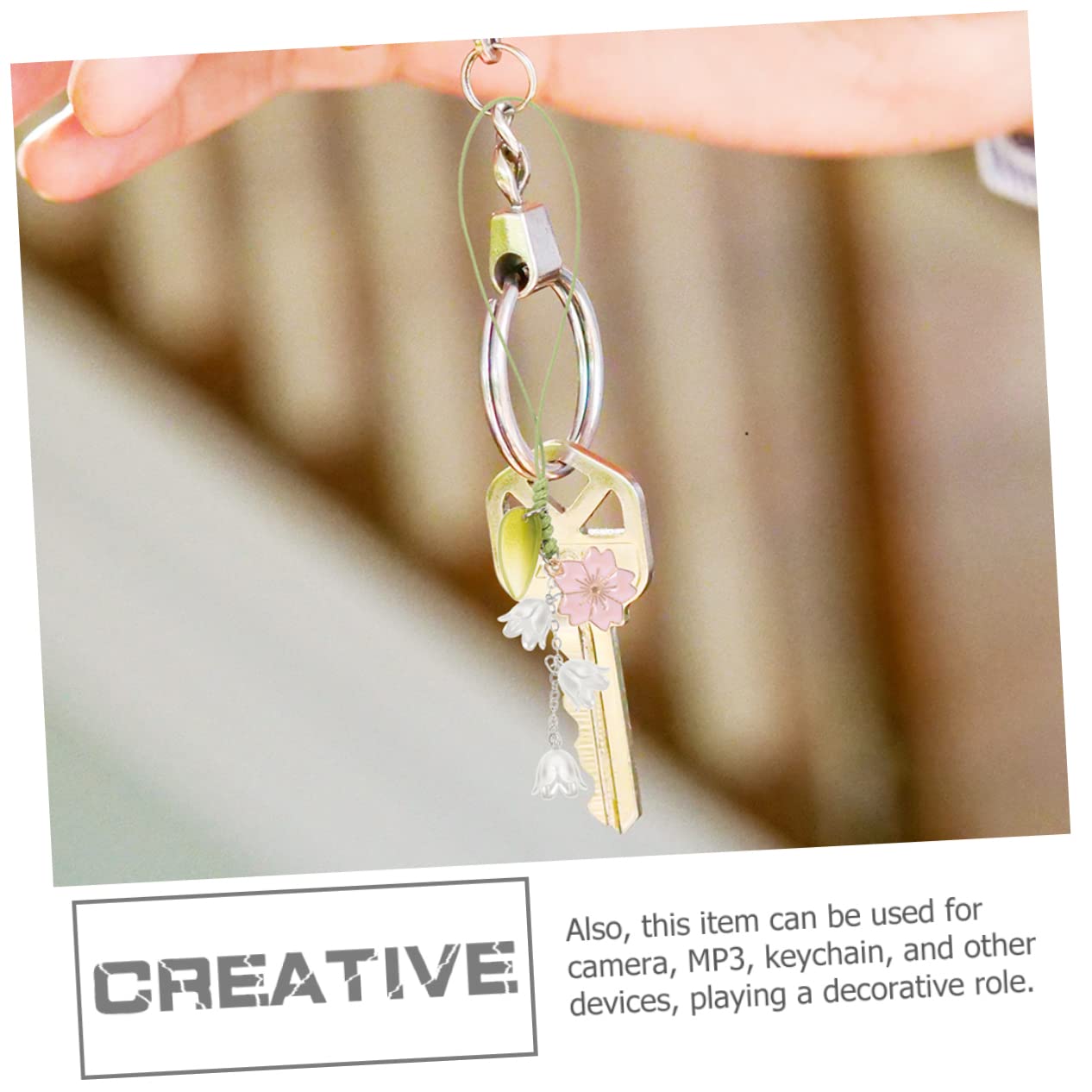 ABOOFAN 30piezas Lanyard De Teléfono Colgante De Flor De Accesorios Coloridos Para Móviles Cámaras y Llaveros Diseño Creativo