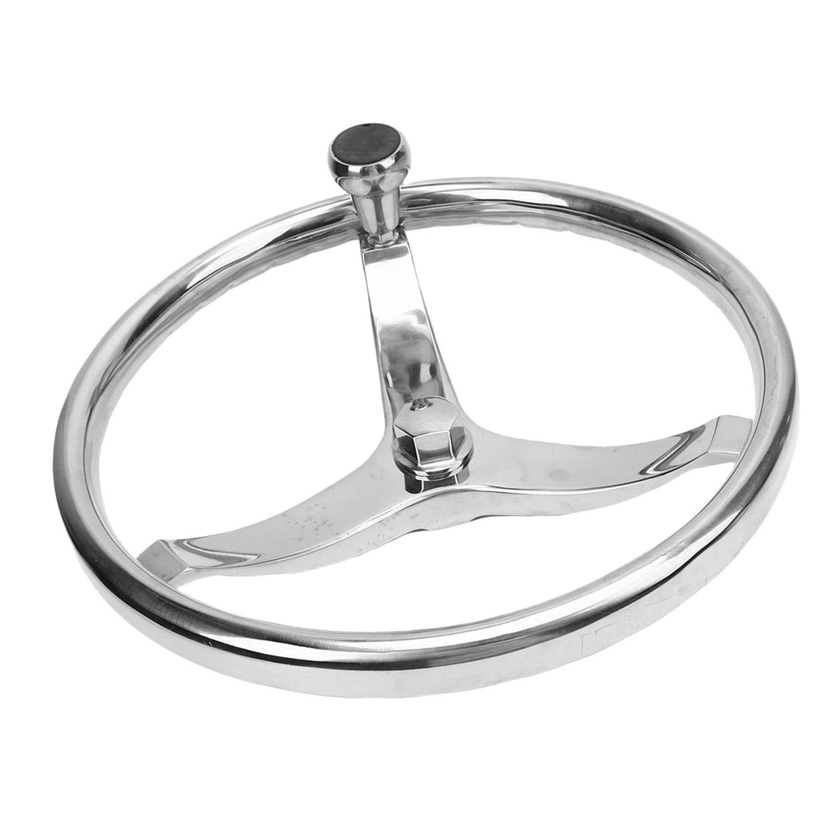 Volante per barca in acciaio inox a 3 razze diametro 33-1/2 pollici volante marino per albero conico da 3/4 pollici con manopola dado 5/8 "-18