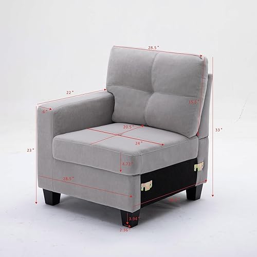 Miniatura 2 de Sofá de dos plazas para sala de estar, sofás pequeños de 2 plazas con consola de almacenamiento, puertos USB y portavasos, sofá modular modular de