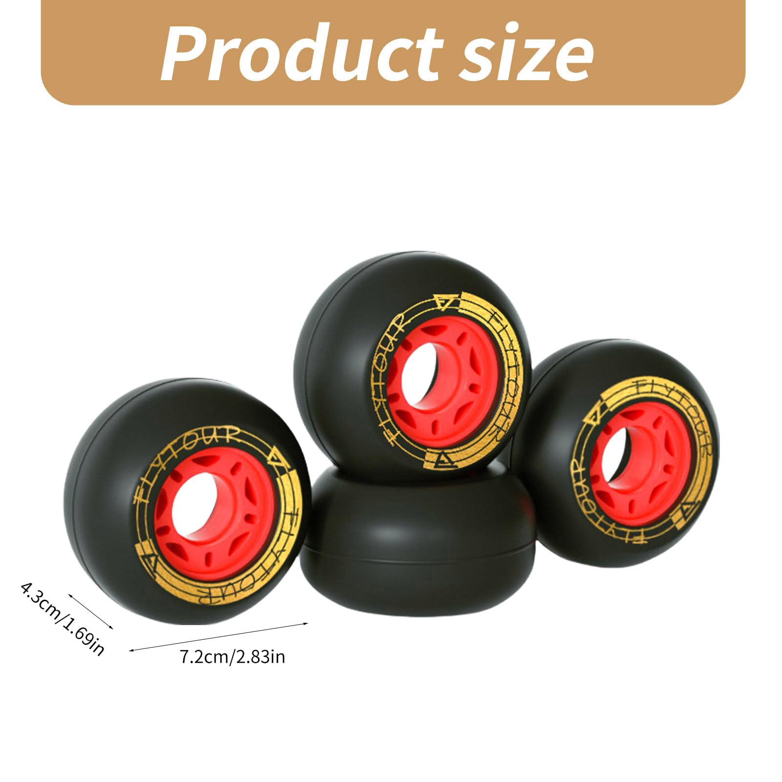 Lot de 4 roues de skateboard portables 82A PU Drift Board pour Drift Skate Enduring Sports Skate Accessoires