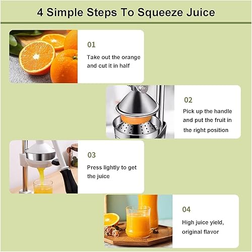 Miniatura 4 de Exprimidor de cítricos de hierro fundido, máquina de exprimidor de prensa manual, exprimidor y trituradora de frutas, procesadores de alimentos con