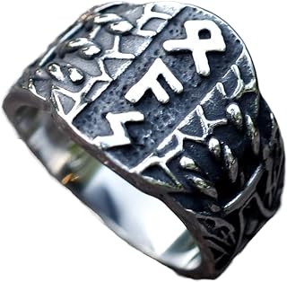 Nya Herrringar Vintage Viking Amulet Ring Rune För Tonåringar Punk Mode Smycken Present
