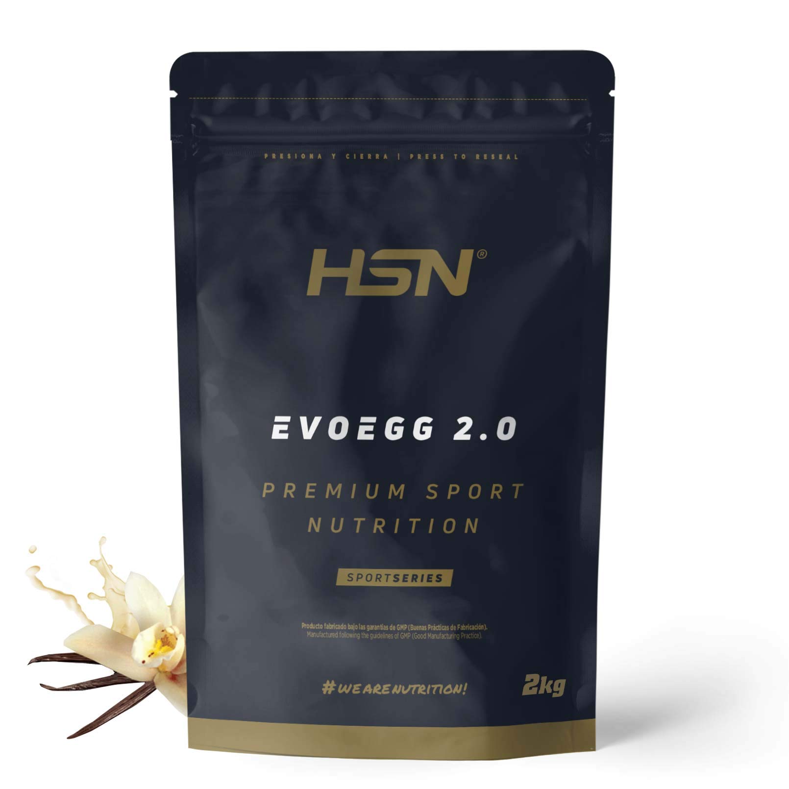 HSN Albúmina de Huevo en Polvo Evoegg 2.0 | Vainilla 2Kg | Pura Proteína de Claras Deshidratadas de Gallinas no Enjauladas | No Incluye Dosificador | No-GMO, Vegetariano, Sin Lactosa Sin Grasa