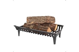 Cast Iron Fire Grate - 27 Inch Heavy-Duty Fireplace Grate
