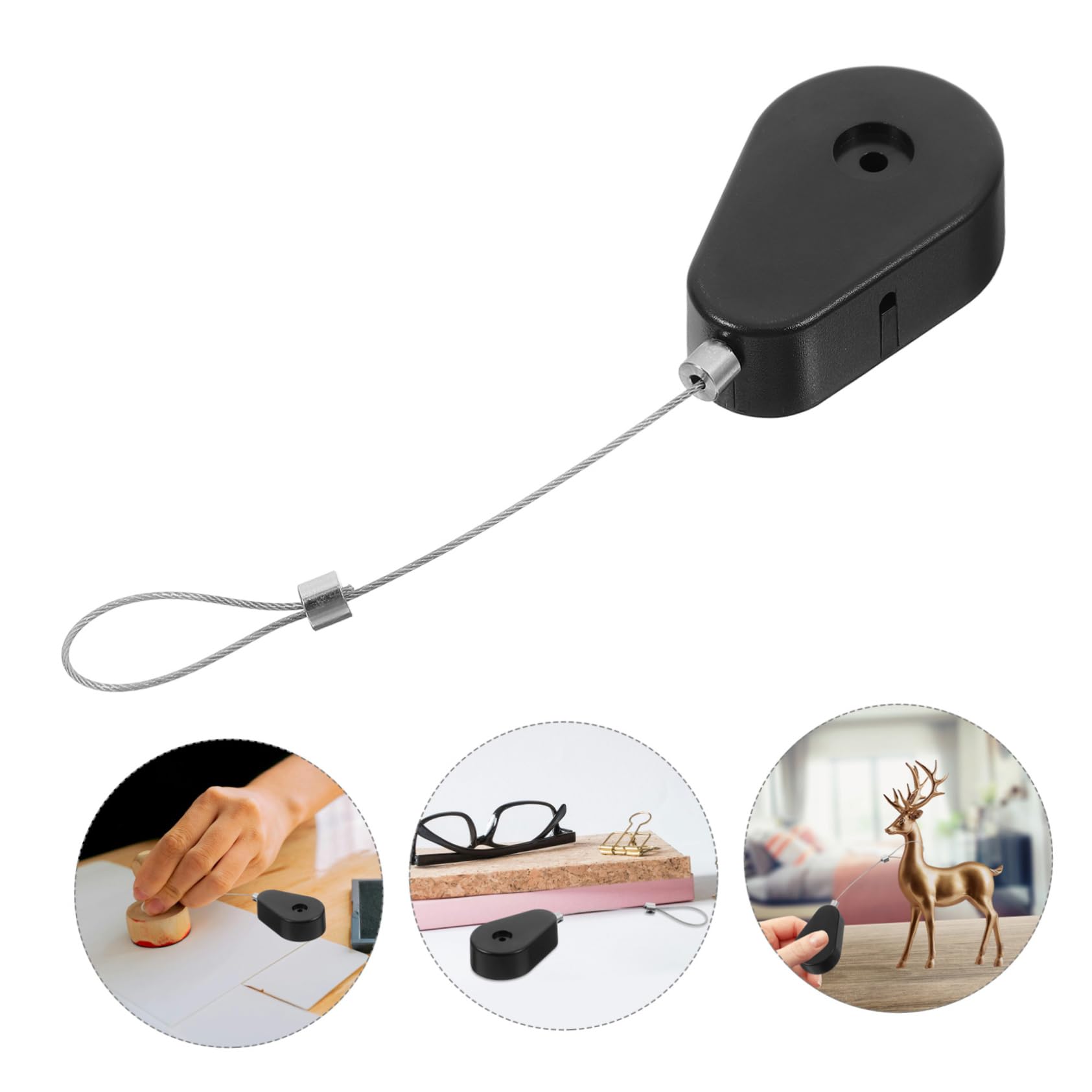 BELLIFFY Badge Reels Retractable Anti-Theft Cable Case Cable Tether and Security