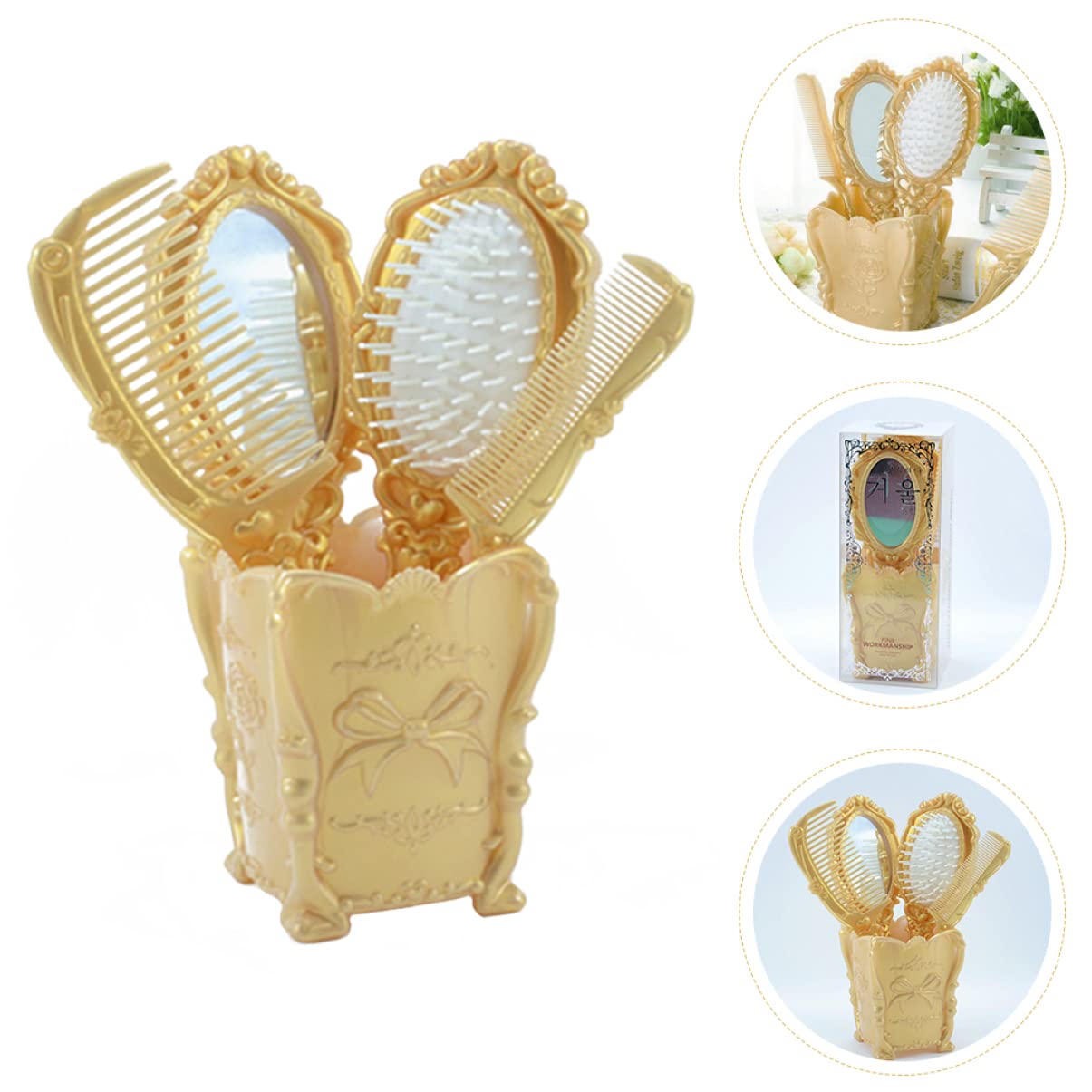 Hair 1set Hairstyling Paddle Detangle Hair Hairbrush Styling Tooth with Stylist Hand Combs Tools Anti Portable Massager Tool Shop Brushes Handheld Gift Friseursalon for Women Comb