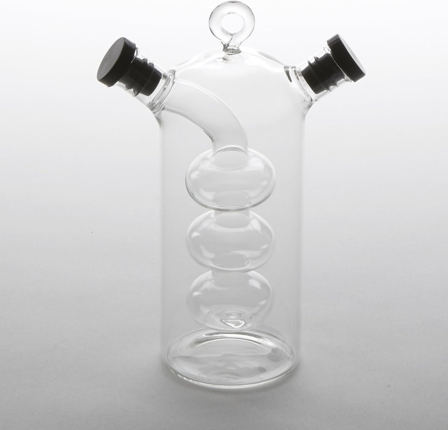 American Metalcraft OVJ2 Oil and Vinegar Glass Cruet, 3 3/4-Inch Diameter