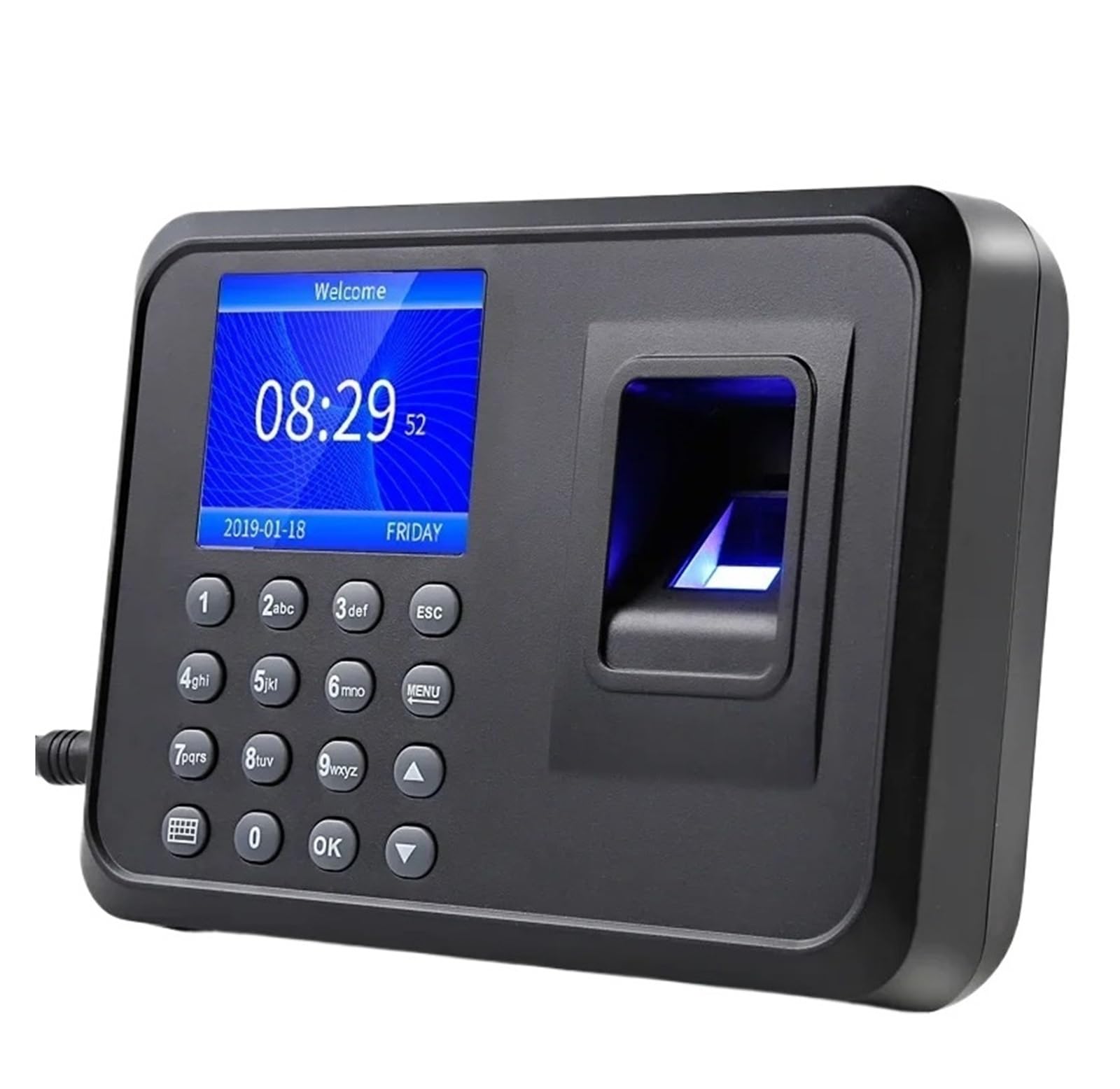 Control Horario Empleados Reloj de control de asistencia biométrico con huella dactilar, USB, de oficina, grabadora, lector, dispositivo de cronometraje, máquina de asistencia de empleados