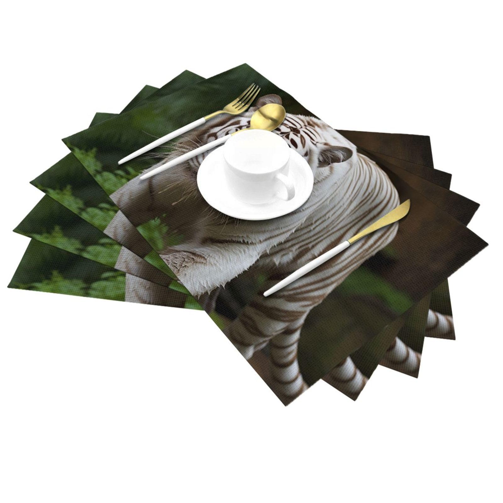 Majestic - Tovaglietta all'americana con tigre del Bengala, antiscivolo, resistente al calore, isolante, per casa, cucina, ristorante, hotel, decorazione per feste